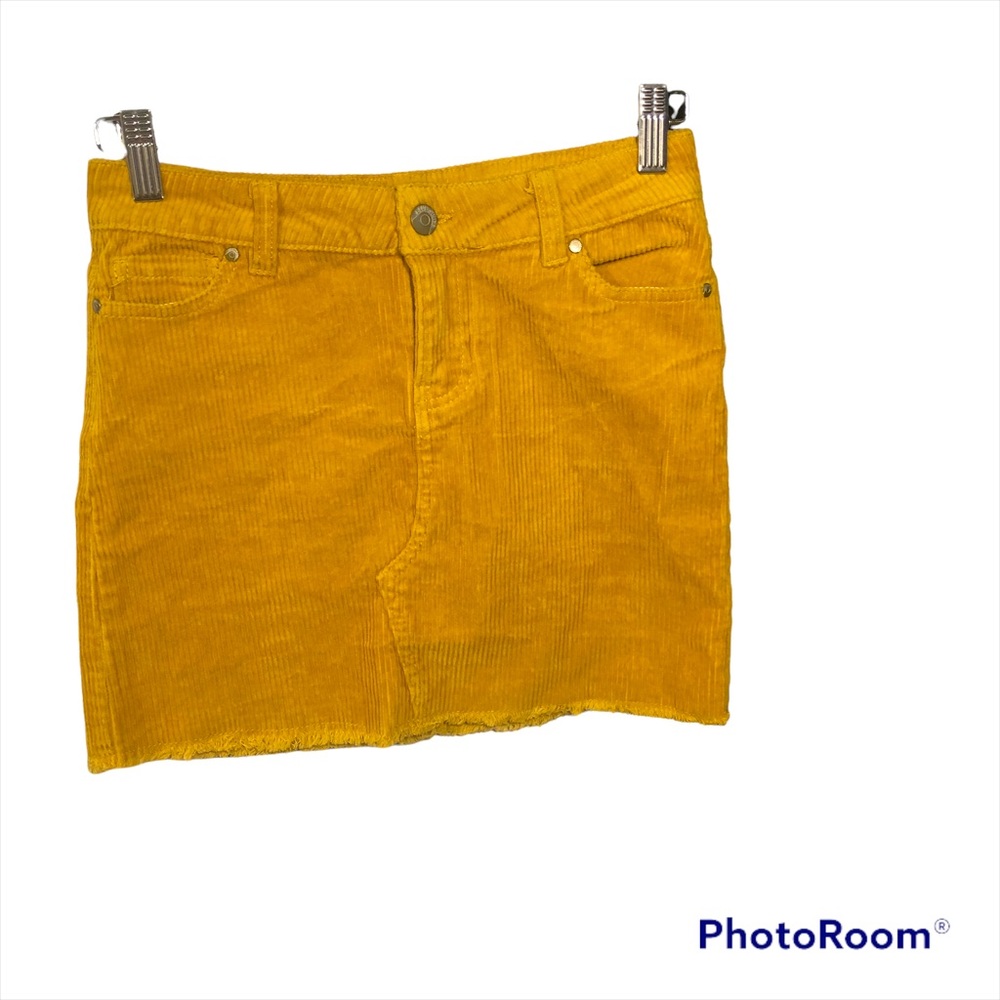 Mini Skirt Corduroy Size 0 Mustard Color